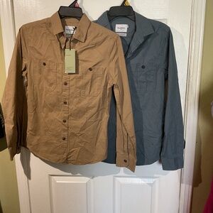 NWT Pair of Men’s Goodfellow & Co Long Sleeve Collared Button Down Shirts